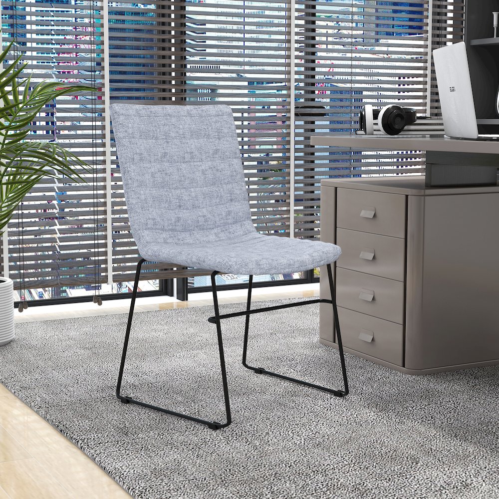 Zylar Series Office Guest Chair in Grey Fabric