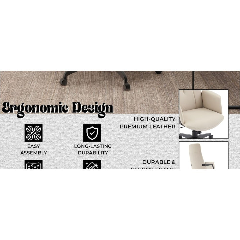 Inifini Collection Modern Office Chair In Tan