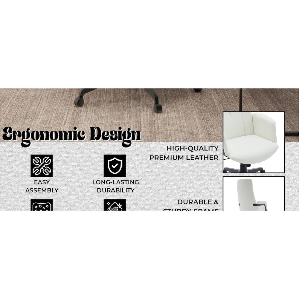Inifini Collection Modern Office Chair In White