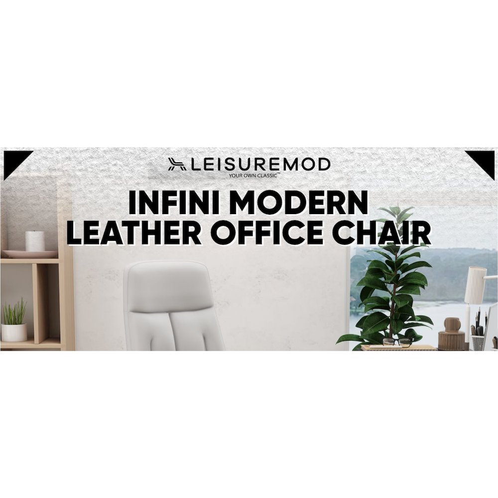 Inifini Collection Modern Office Chair In White