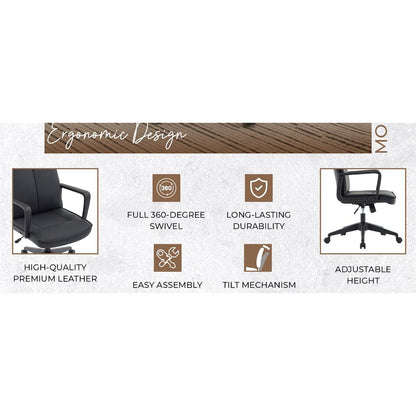 Aiaria Collection Modern Office Chair In Black