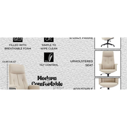 Inifini Collection Modern Office Chair In Tan
