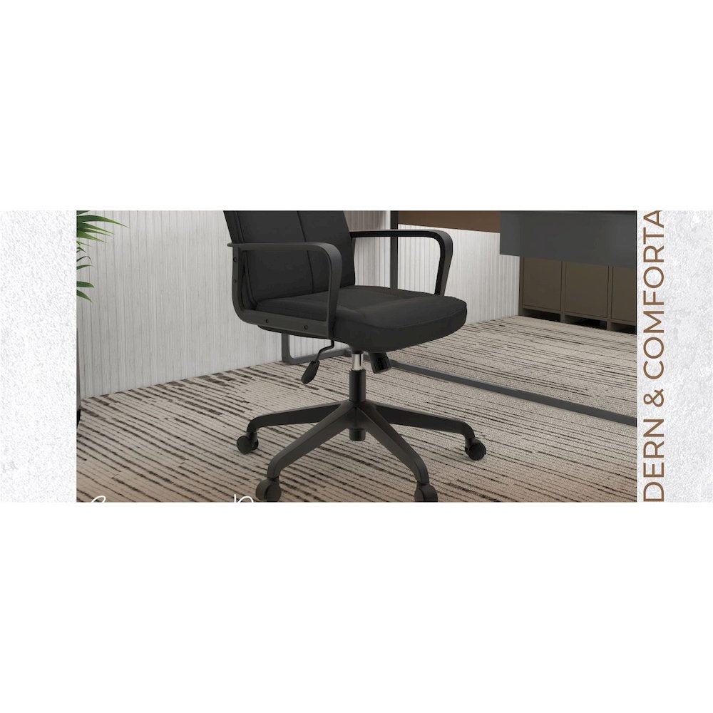 Aiaria Collection Modern Office Chair In Black