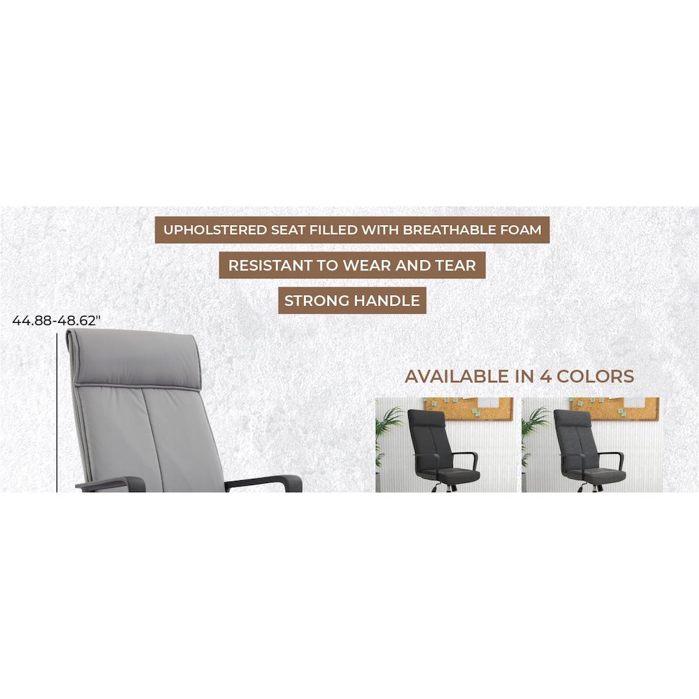Aiaria Collection Modern Office Chair In Grey