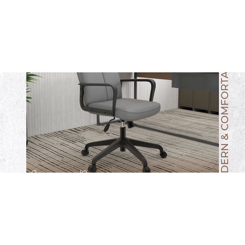 Aiaria Collection Modern Office Chair In Grey