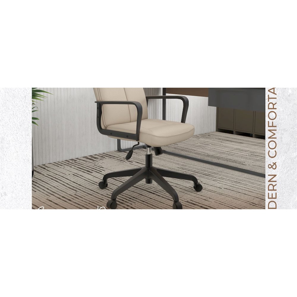 Aiaria Collection Modern Office Chair In Tan