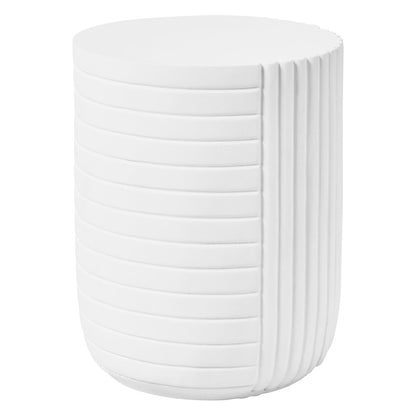 Modern Side End Table Trove Series In White