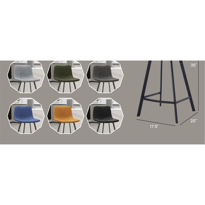 Elland - Counter stool -Charcoal Black