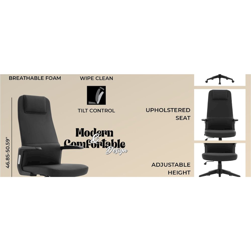 Nexa Collection Modern Office Chair In Black