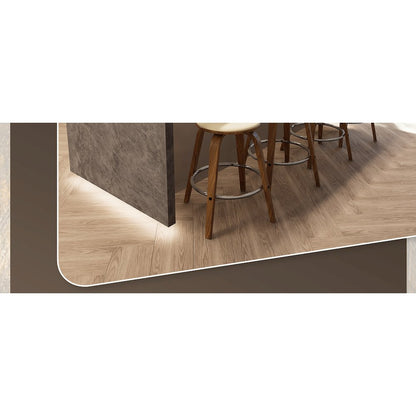 Wooden Counter Stool Pelya Collection Modern Style Walnut color in Cream