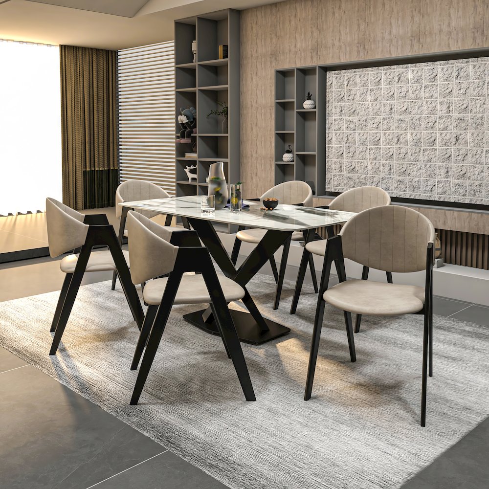 Savor Collection Modern Dining Chair in Toupe