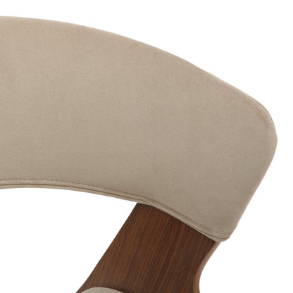 Wooden Dining Chair Modern style Nymia Collection Walnut Color in Light Brown