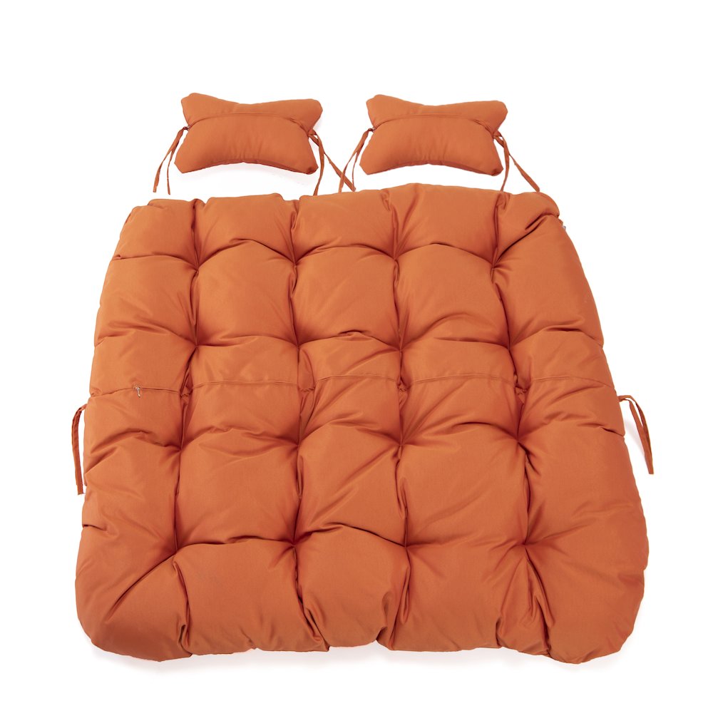 Wicker 2 Person Double Folding Hanging Egg Swing Cushion