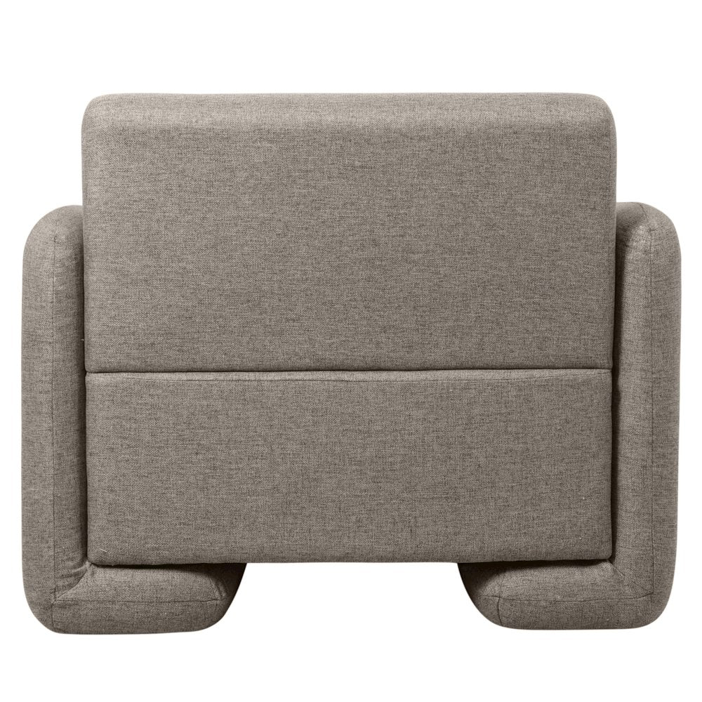 Nyta Collection Modern Accent Chair in Grey Linen