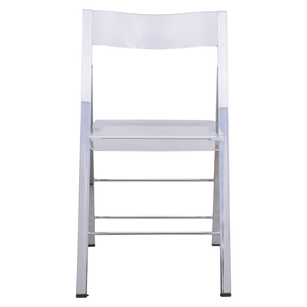 Menno Modern Acrylic Folding Chair, Set of 2