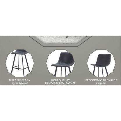 Elland - Counter stool -Charcoal Black