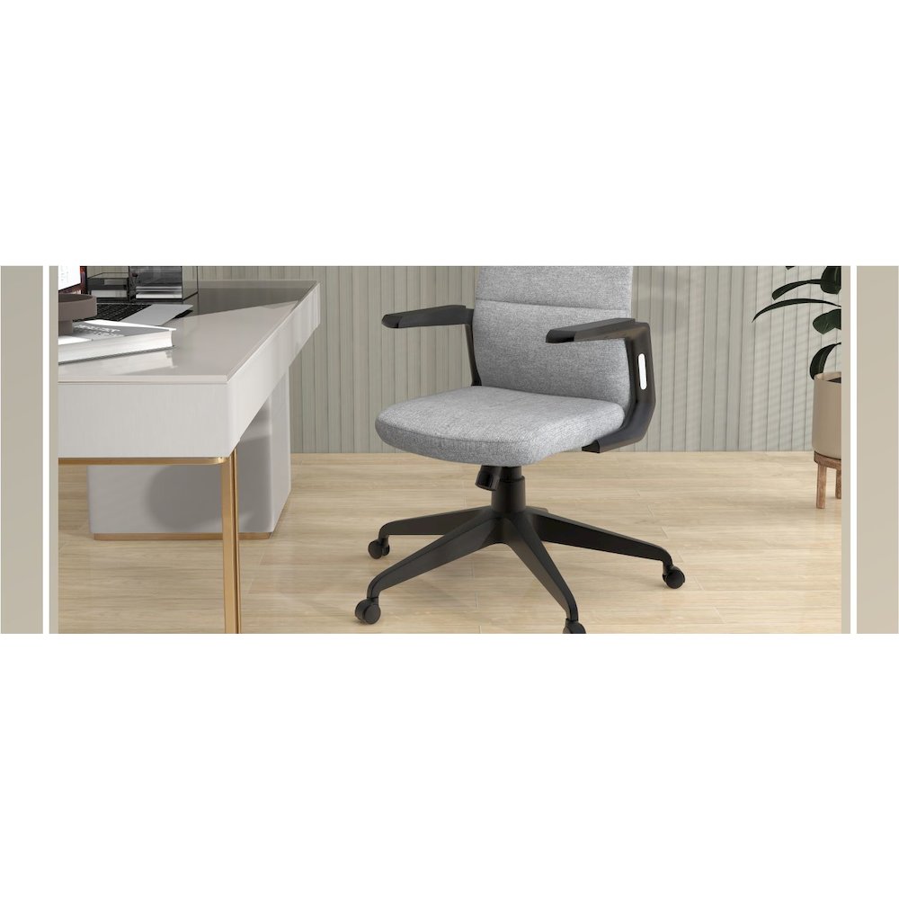Nexa Collection Modern Office Chair In Grey Fabric