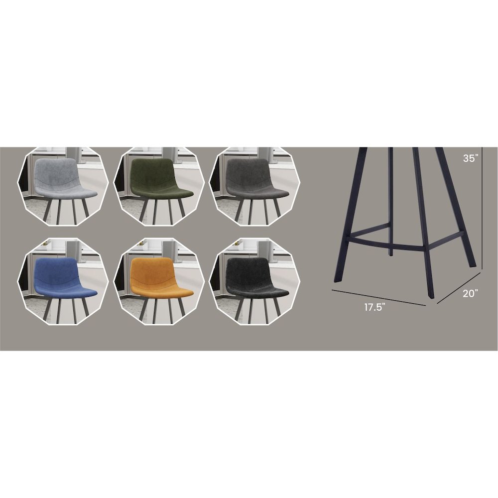 Elland - Counter stool - Olive Green