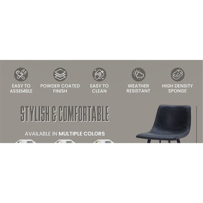 Elland - Counter stool -Charcoal Black