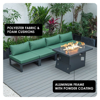 Chelsea 5-Piece Middle Patio Chairs and Fire Pit Table