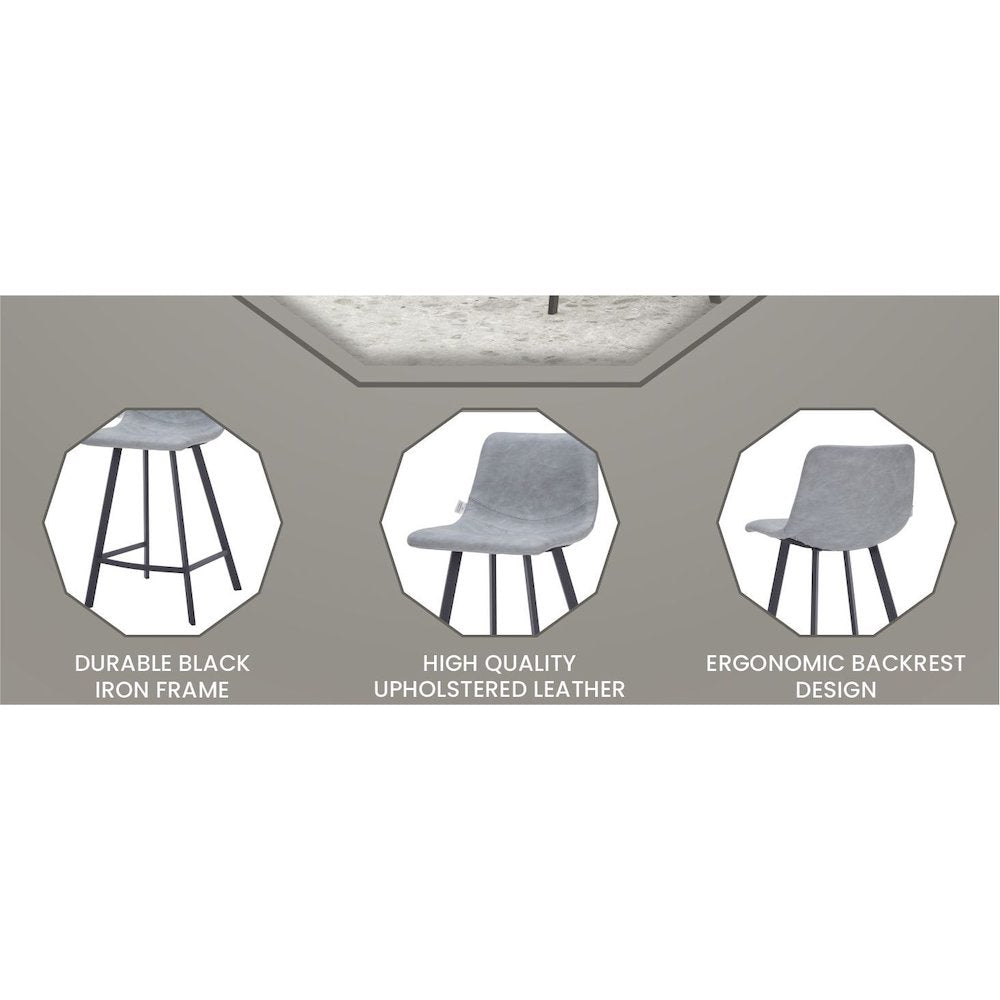 Elland - Counter stool -Light Grey