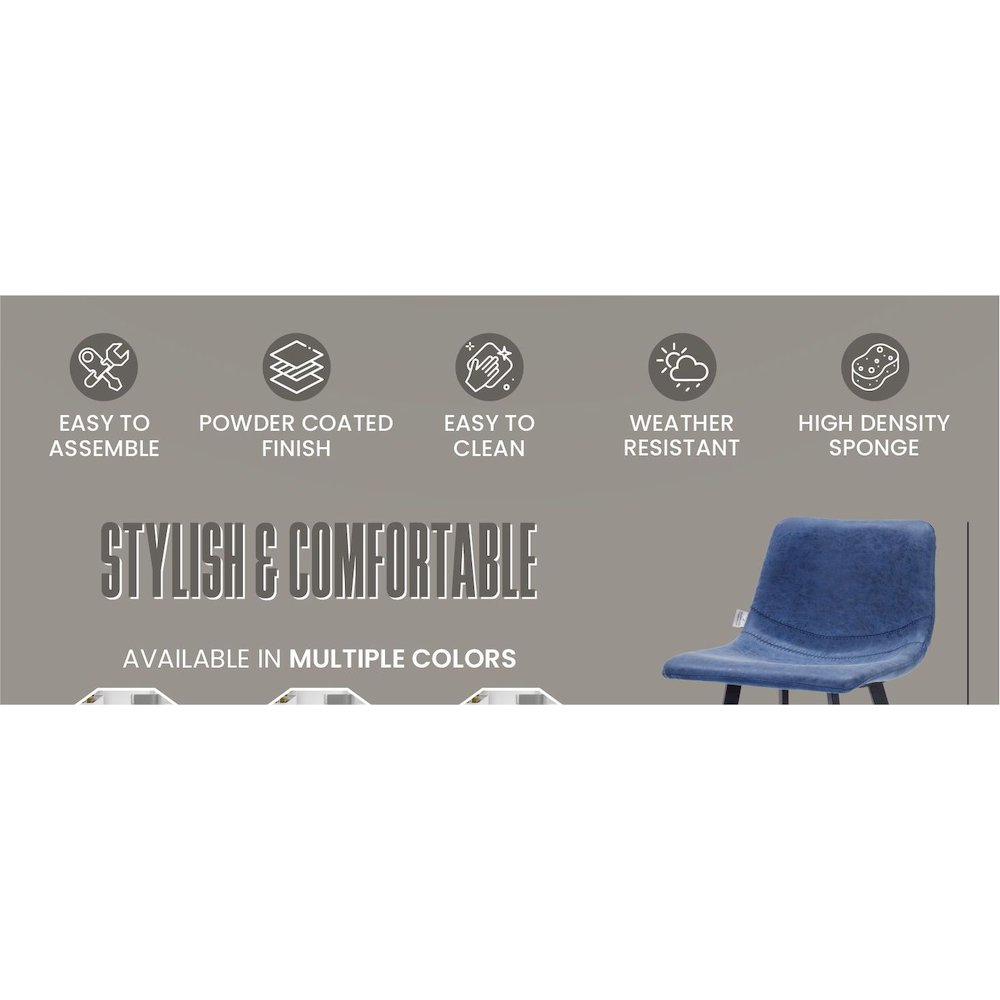 Elland - Counter stool - Peacock Blue