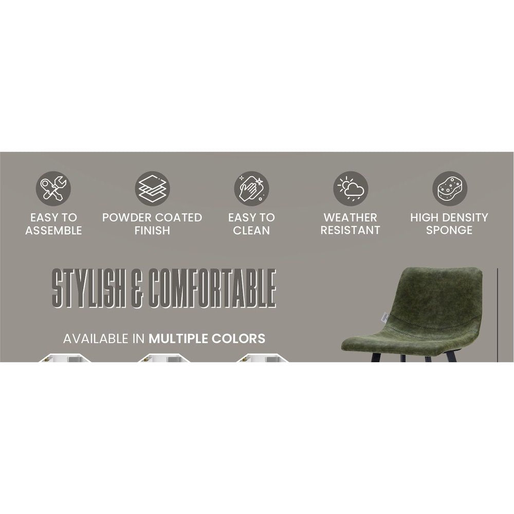 Elland - Counter stool - Olive Green
