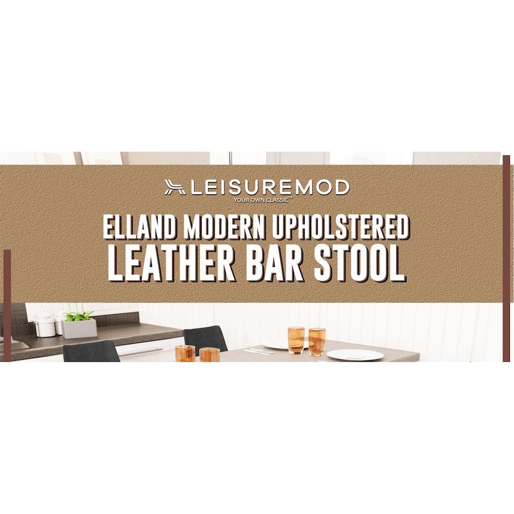 Elland - Bar stool -Charcoal Black- White Base