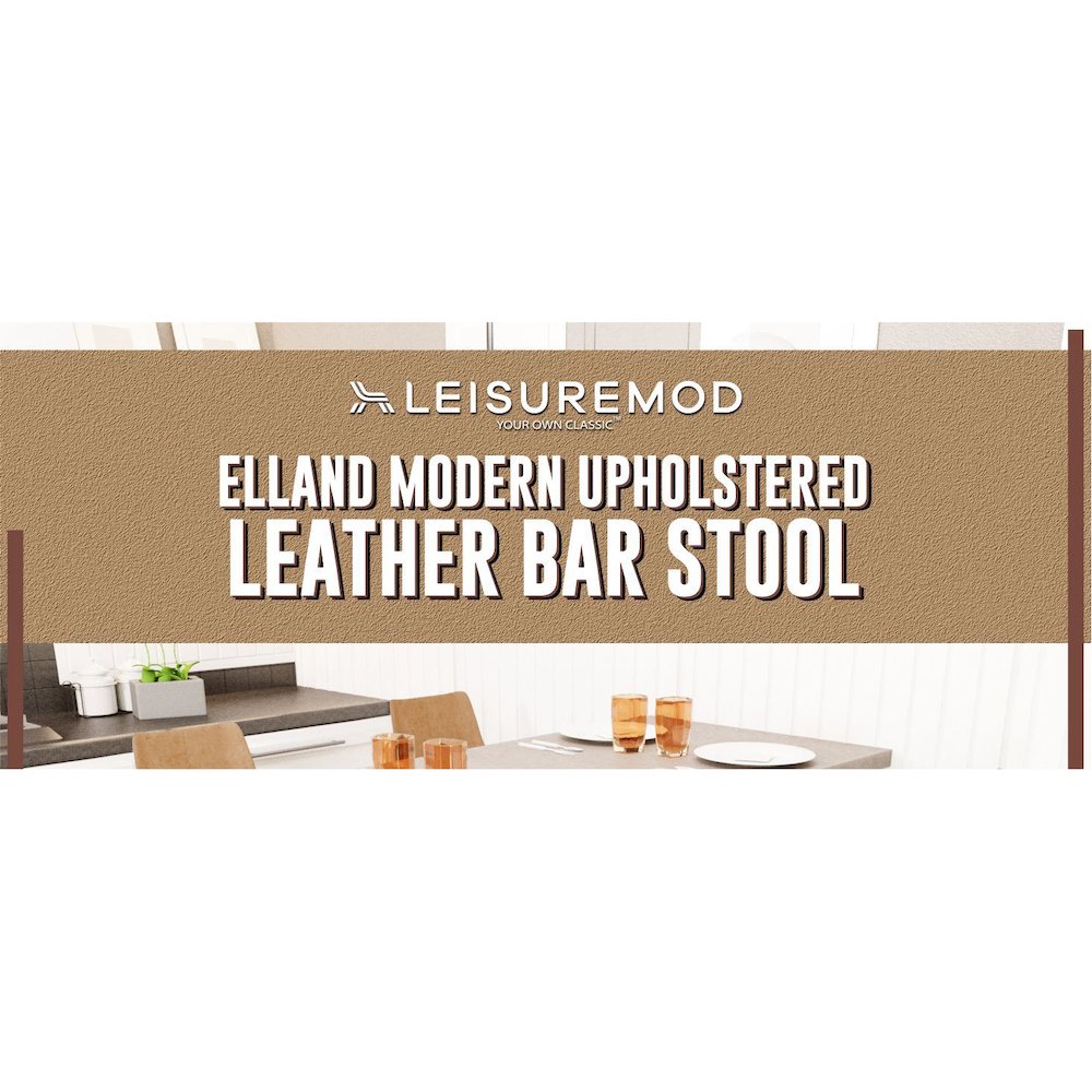 Elland - Bar stool - Light Brown - White Base