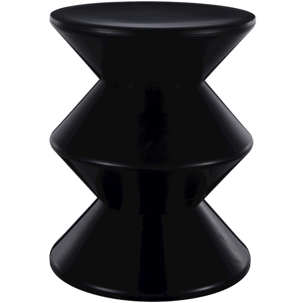 Aura Modern Plastic Side End Table, Indoor/Outdoor Use, Black