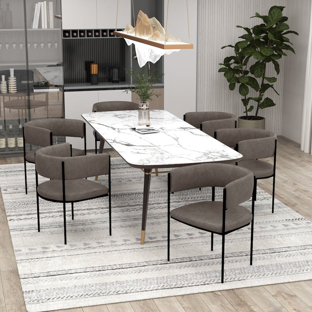 Cyril Collection Modern Chair in Charcoal