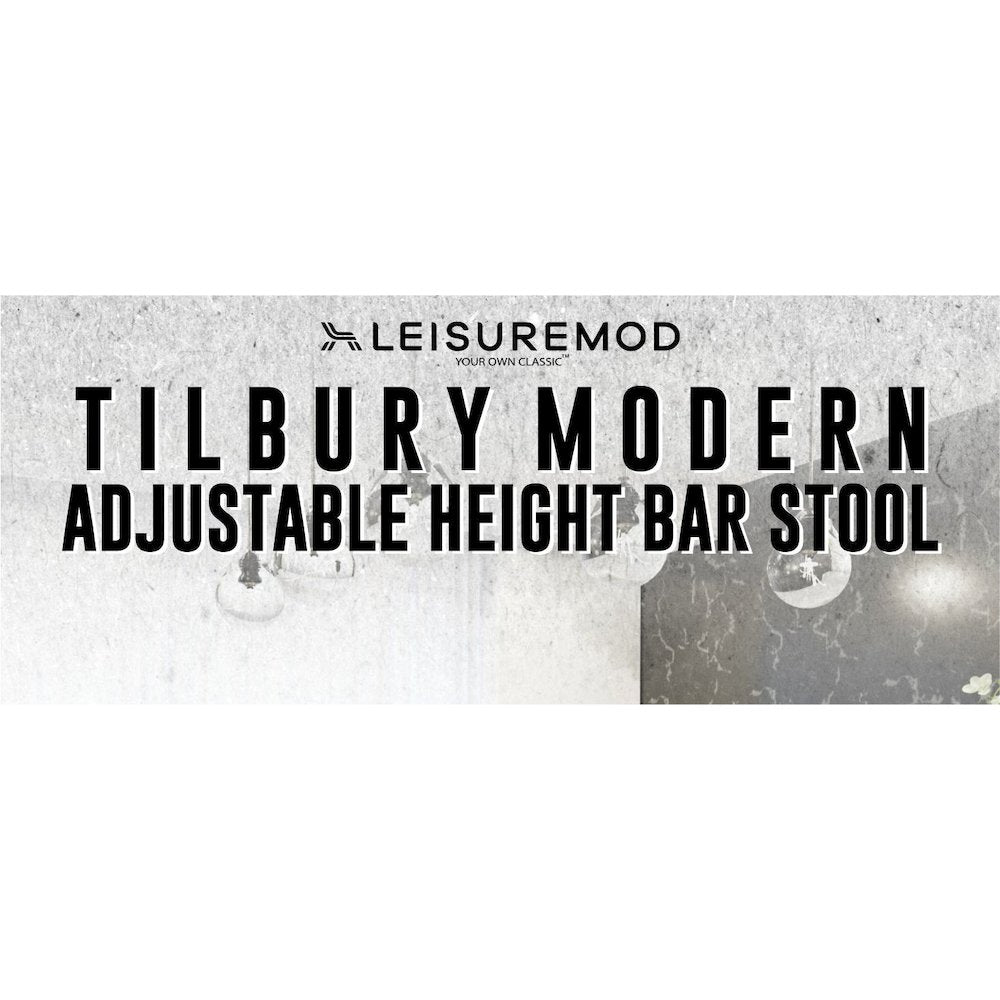 Tilbury - Bar stool White Base- Light Brown