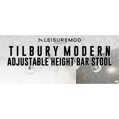 Tilbury - Bar stool White Base- Light Brown