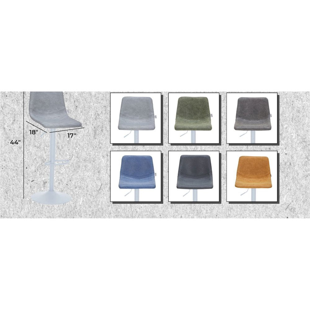 Tilbury - Bar stool -White base- Light Grey