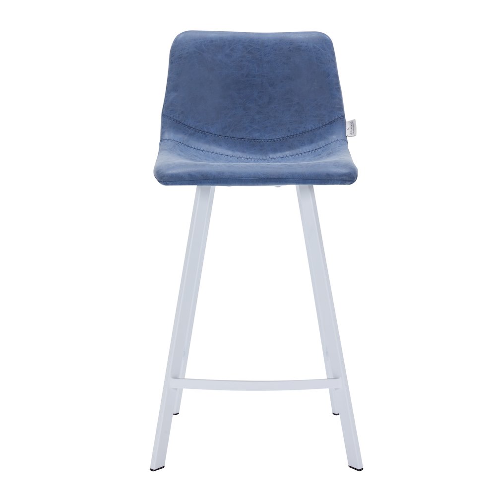 Elland - Counter stool - Peacock Blue - White Base