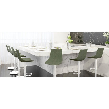 Tilbury - Bar stool - White Base-Olive Green