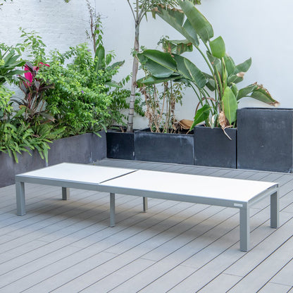 Marlin Patio Chaise Lounge Chair With Grey Aluminum Frame