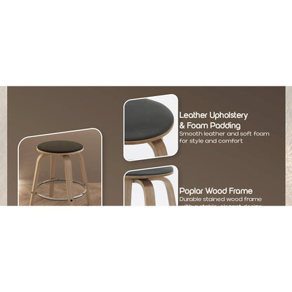 Entice Collection Modern Dining Chair Set of 2 in Charcoal Black