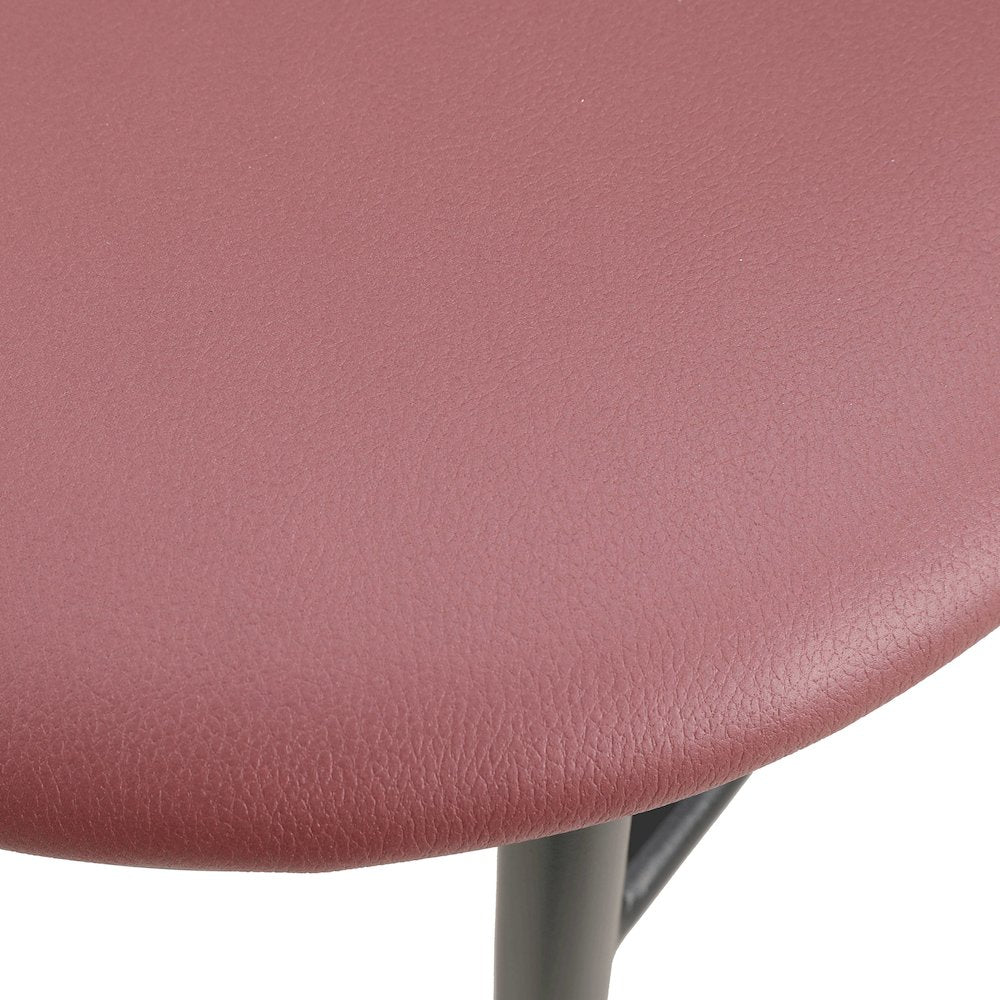 Lume Collection Modern Bar Stool in Burgundy Set of 2