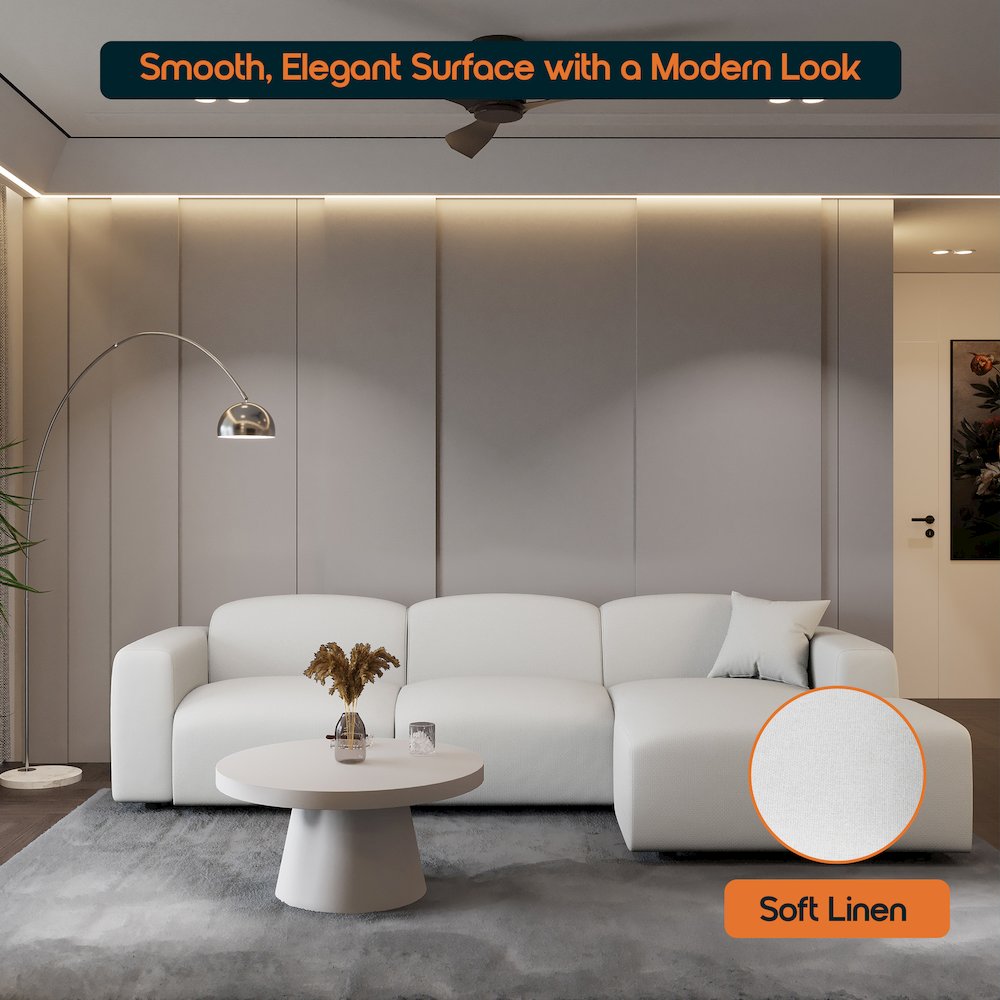 Whisper 4-Seater Conversation Set With a Chaise Lounge Chair in Beige
