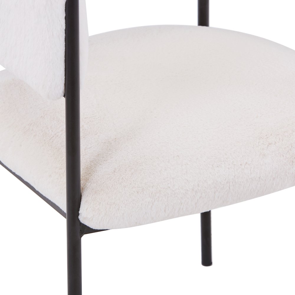Elias Collection Modern Dining Chair in Light Grey Velvet - Set of 4