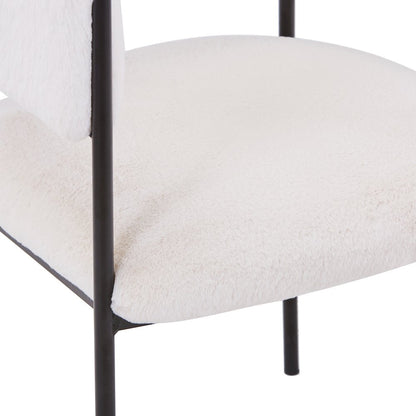 Elias Collection Modern Dining Chair in Light Grey Velvet - Set of 4