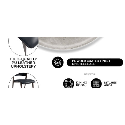 Aspen Collection Modern Dining Chair in Black