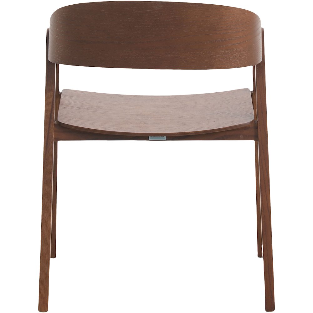 Rivo Collection Elegant Dining Chair in Dark Walnut Color Wood - Set of 2