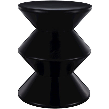 Aura Modern Plastic Side End Table, Indoor/Outdoor Use, Black
