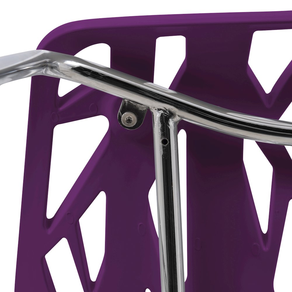 Modern Asbury Dining Chair w/ Chromed Legs, Set of 2