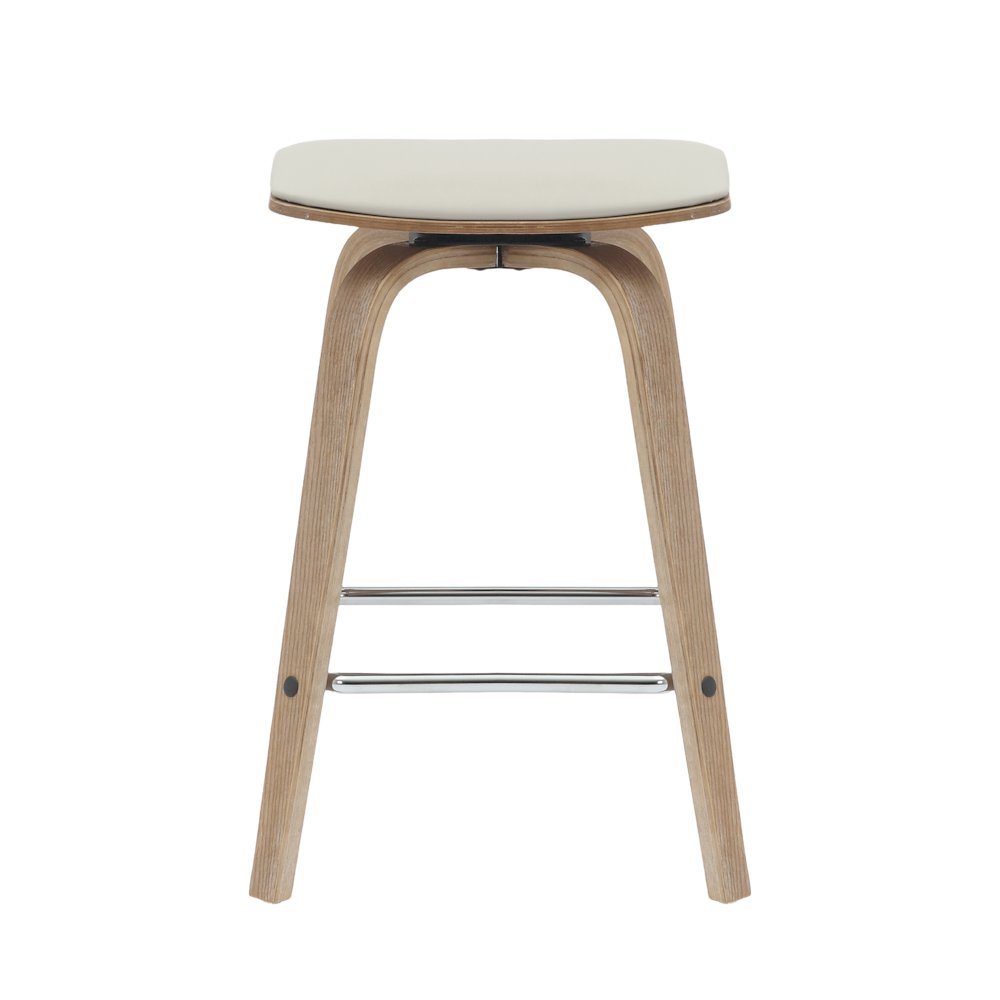 Wooden Counter Stool in Light Grey