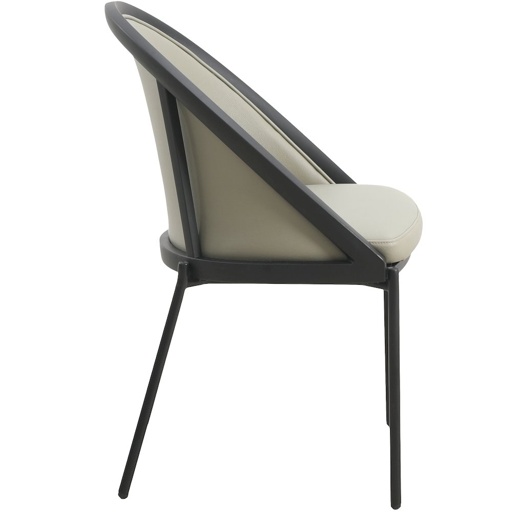 Urbane Collection Modern Dining Chair With Olive Green - Set of 2