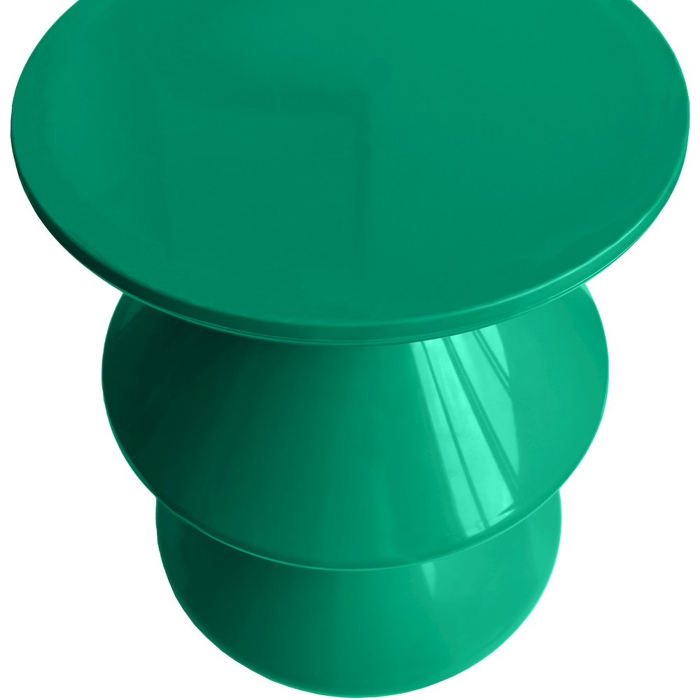 Aura Modern Plastic Side End Table, Indoor/Outdoor Use, Green