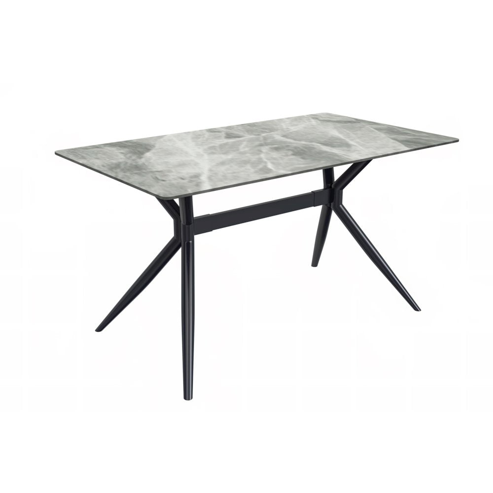 Elega Series Black Carbon Steel Dining Table